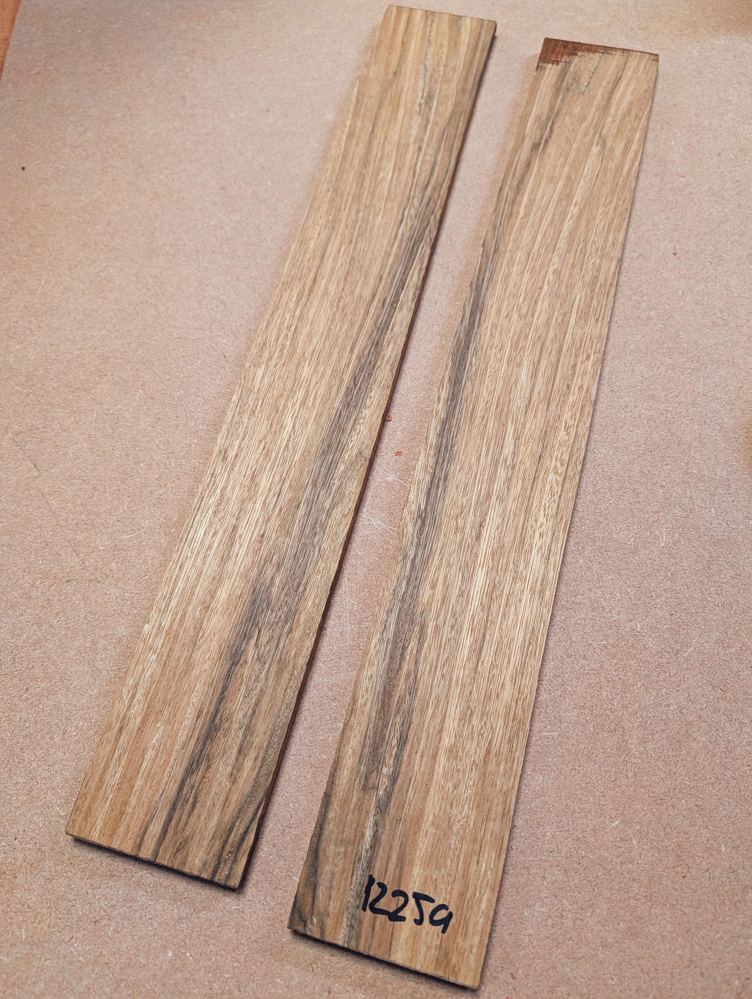Bookmatched Brown Ebony Fingerboards x2 12259