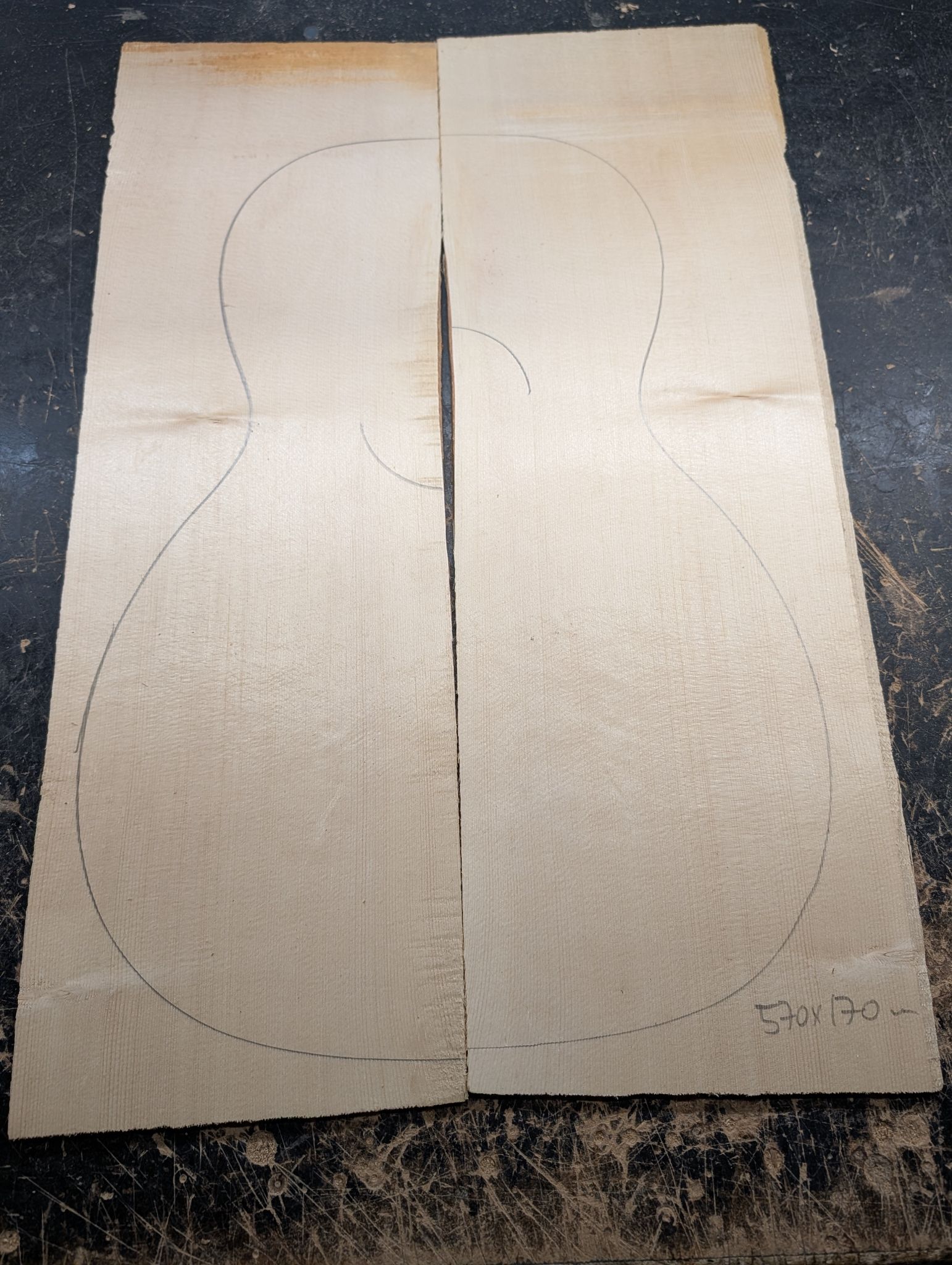 European Spruce Defective Soundboard 12264