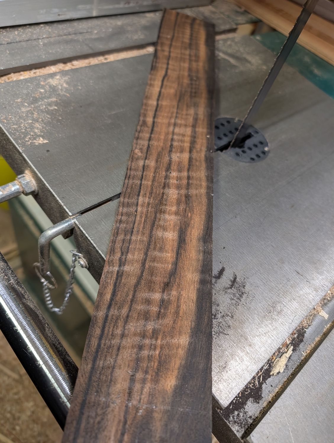 Curly Exotic Ebony Fingerboard Blank 12269