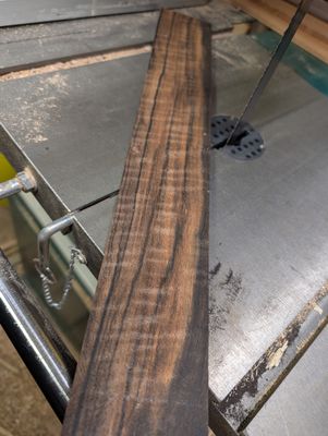 Curly Exotic Ebony Fingerboard Blank 12269