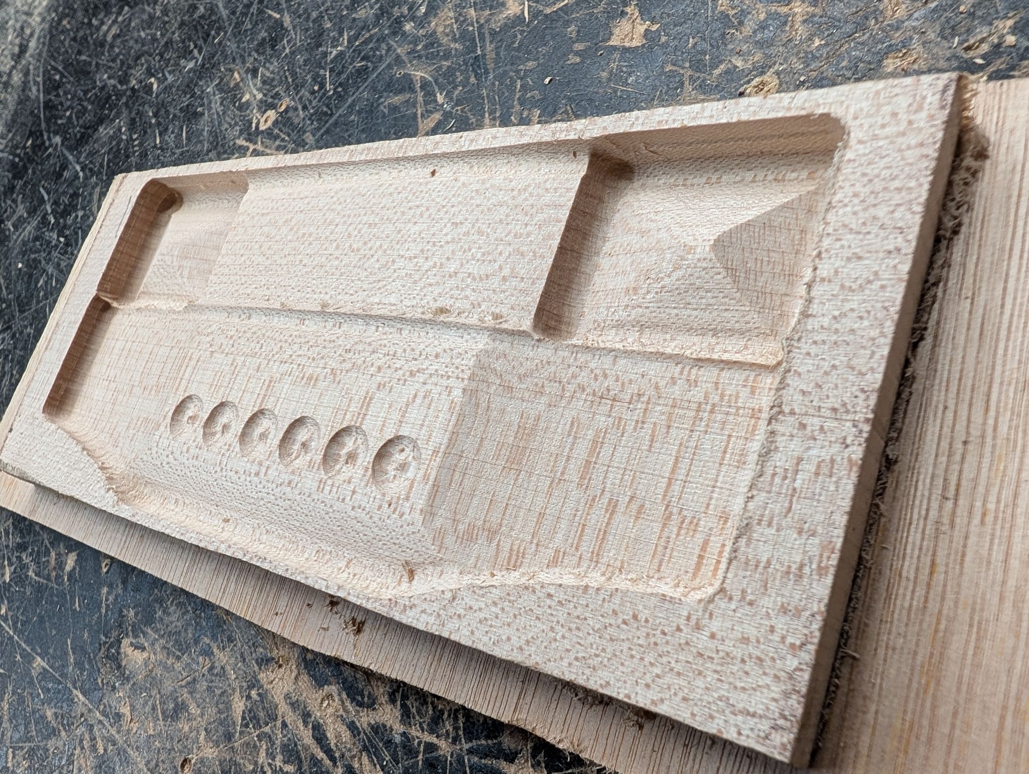 Unfinished Hard Maple Pyramid and Belly bridge 12271