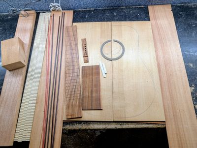 Tonewood Kit Australian Blackwood| Torrefied Englemann Spruce 12275