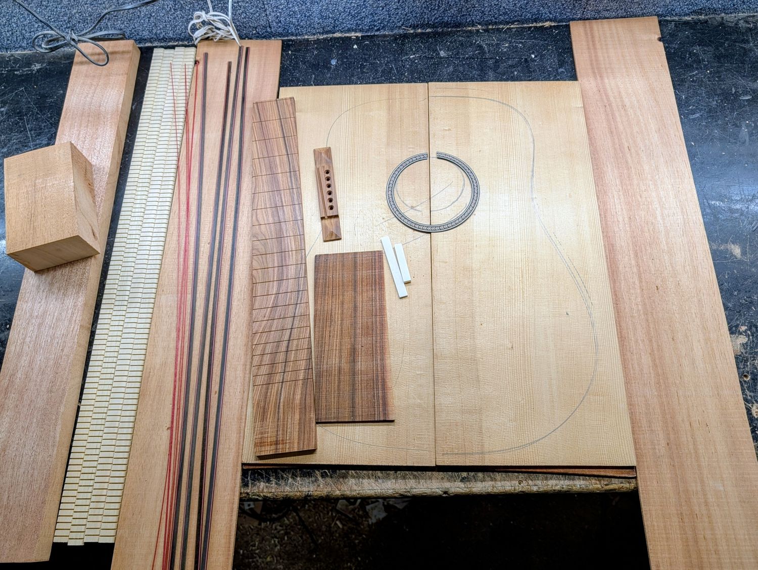 Tonewood Kit Australian Blackwood| Torrefied Englemann Spruce 12275