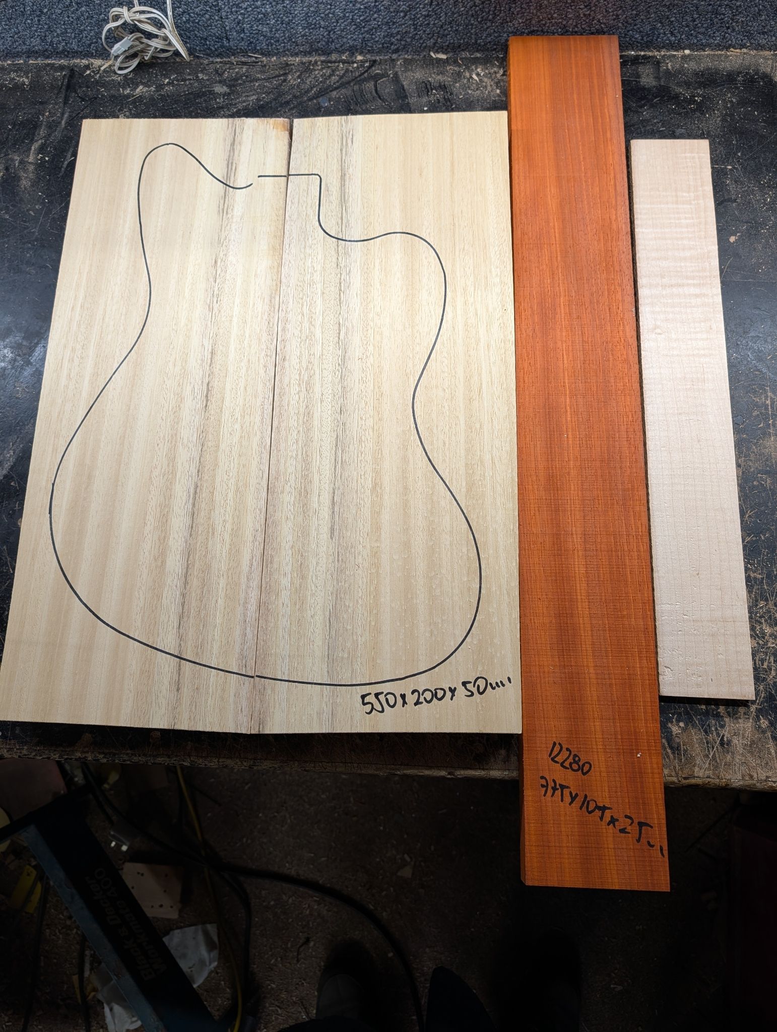 Electric Guitar Tonewood Kit FREE trussrod 12280