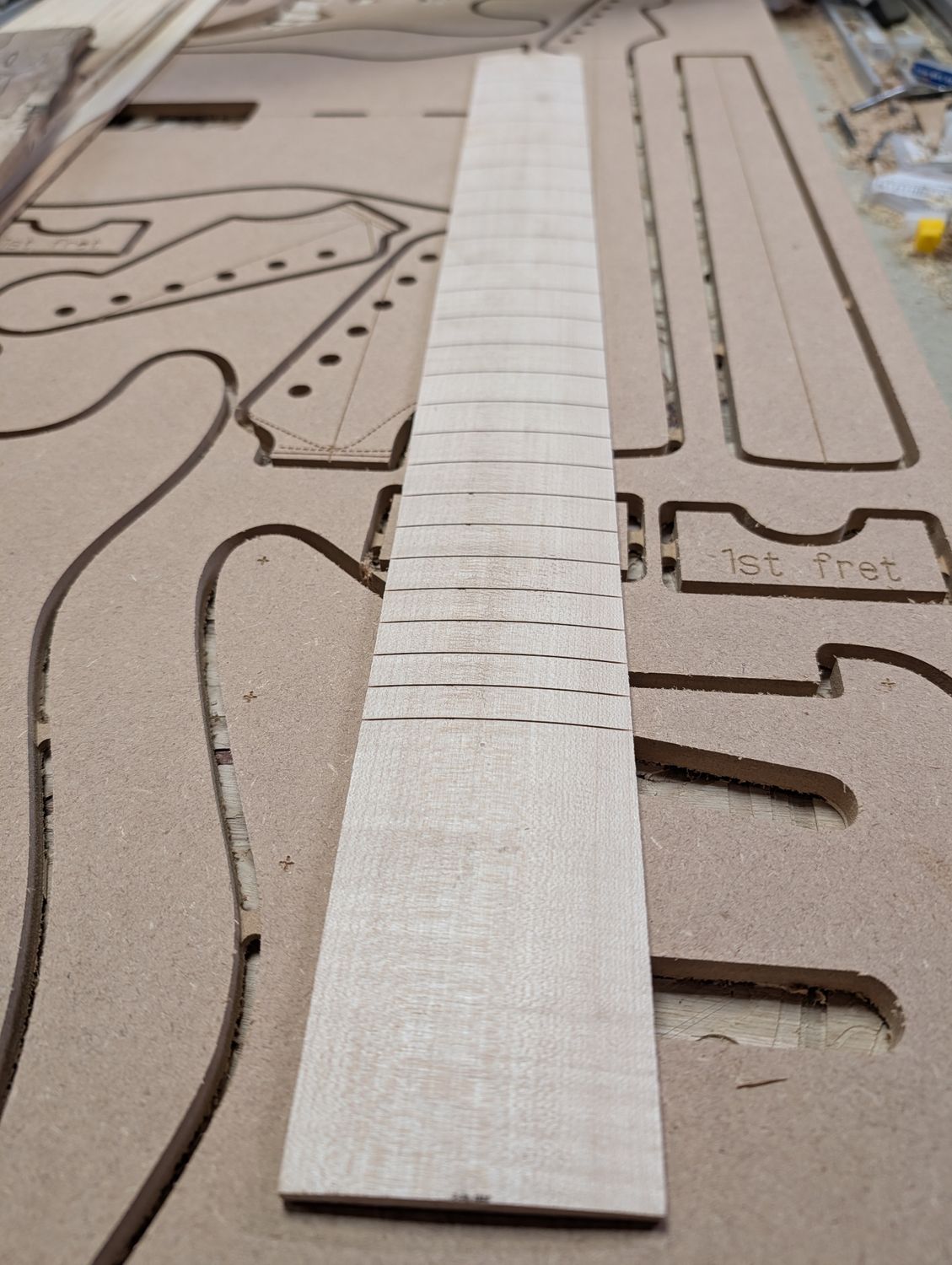 American Hard Maple Finished Bass Fingerboard 12283