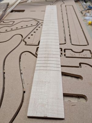 American Hard Maple Finished Bass Fingerboard 12283