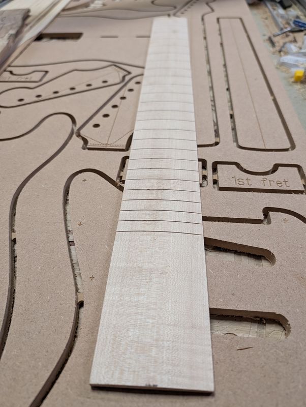 American Hard Maple Finished Bass Fingerboard 12283