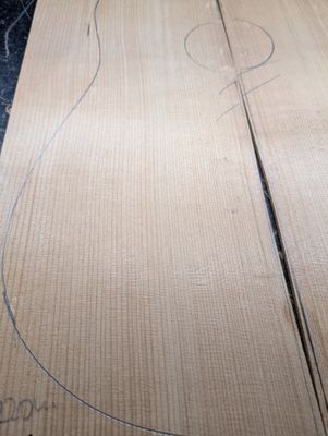 Torrefied Englemann Spruce Soundboard 12286