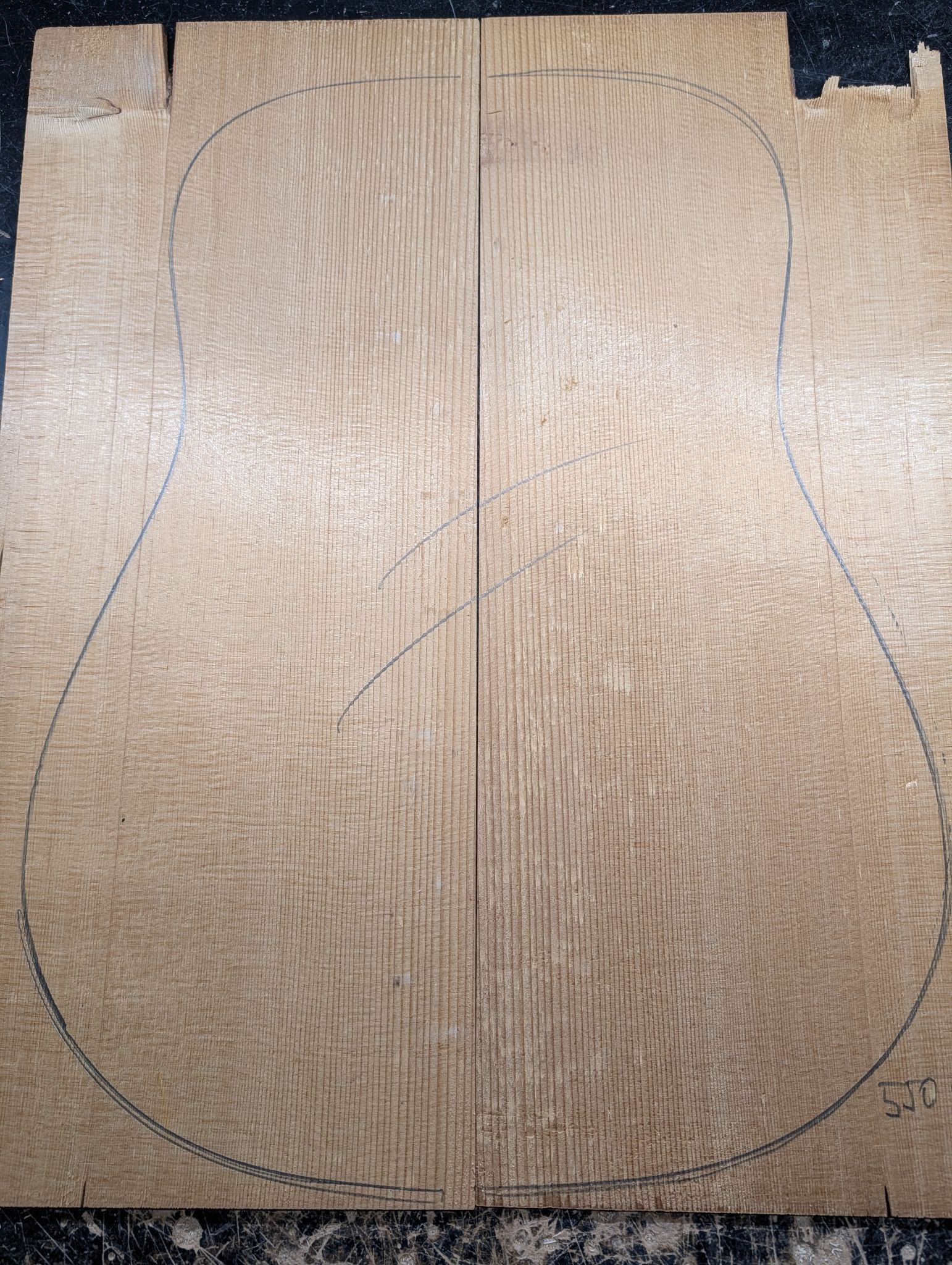 Torrefied Englemann Spruce Soundboard 12284