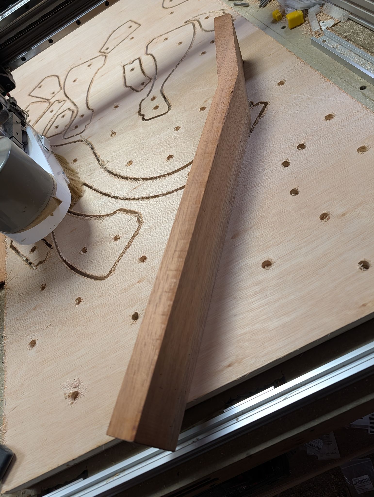 Khaya Mahogany Neck One Piece Angle 15° Pinholes 12292