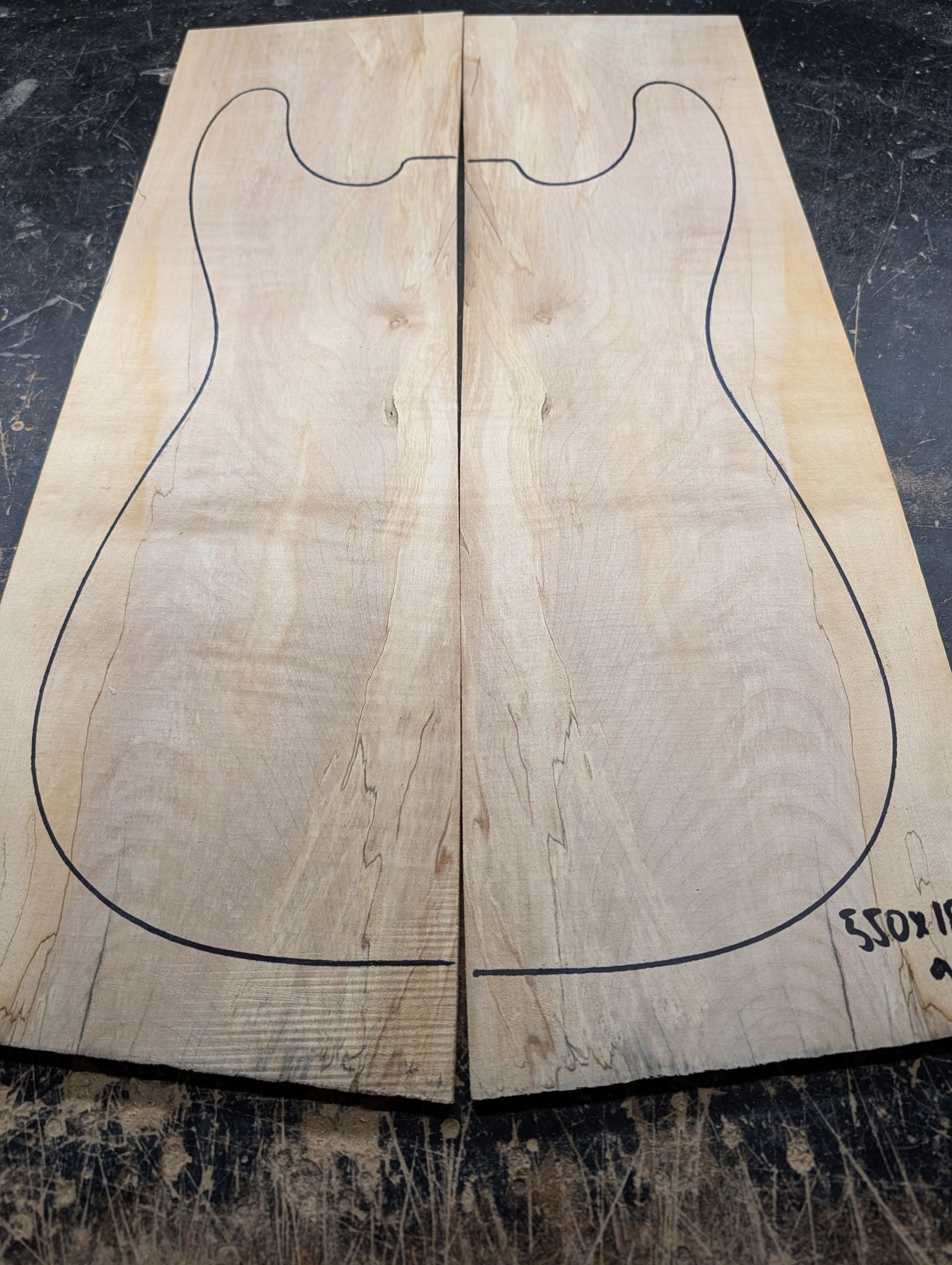 British Spalted Sycamore Drop Top 12293