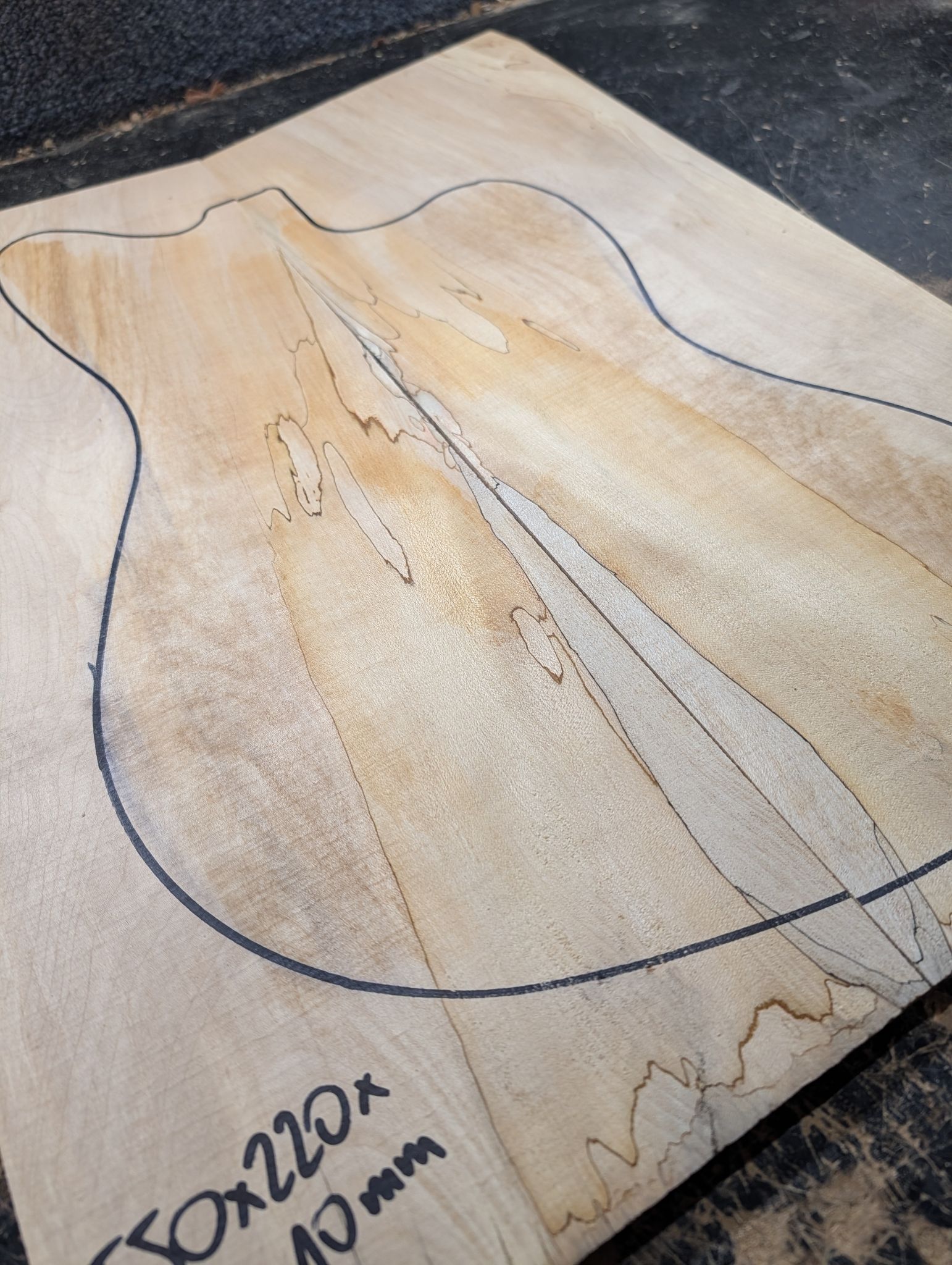 British Spalted Sycamore Drop Top 12294