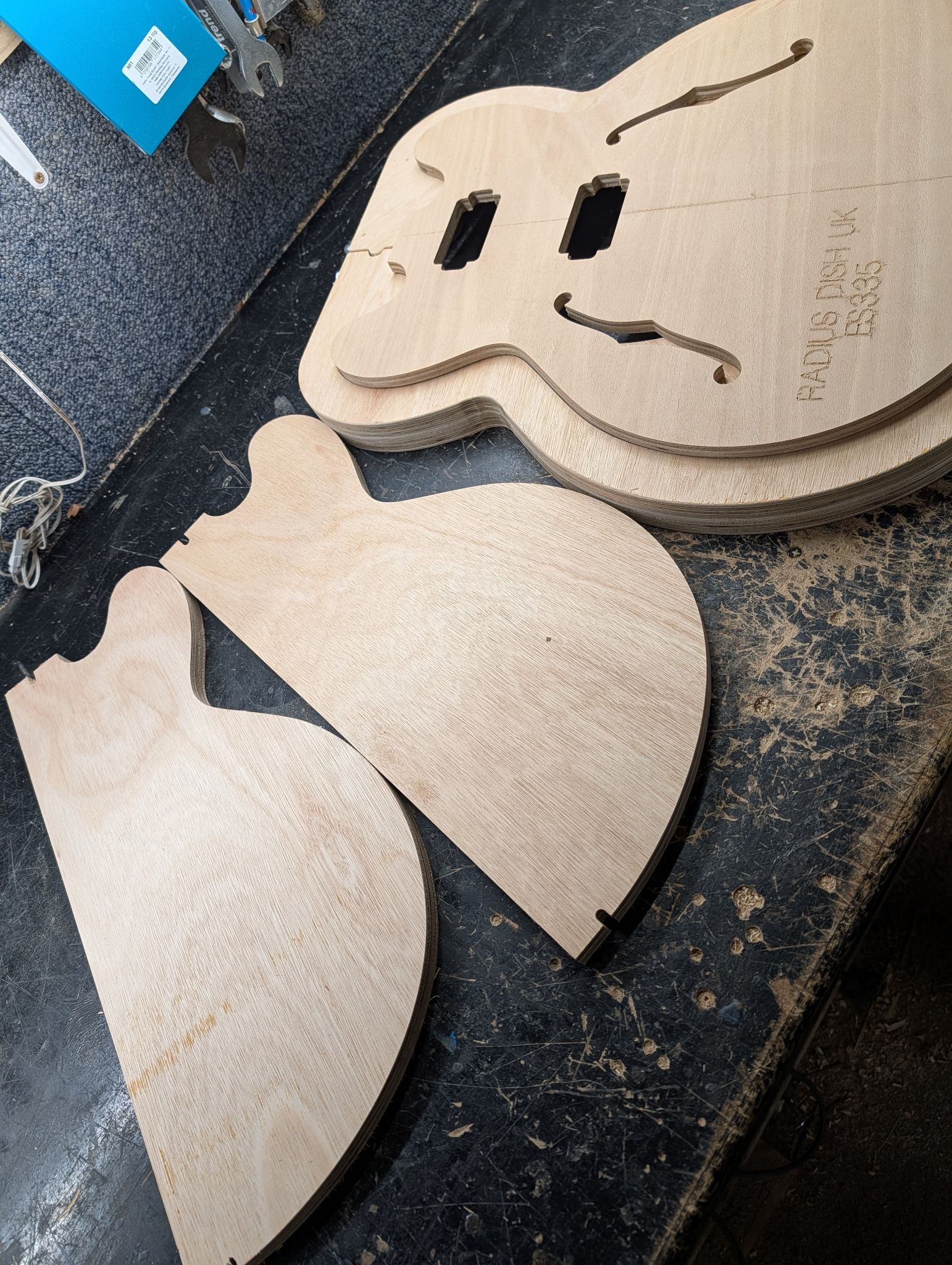 ES335 Mould, Soundboard Template and Bending Profiles 12301