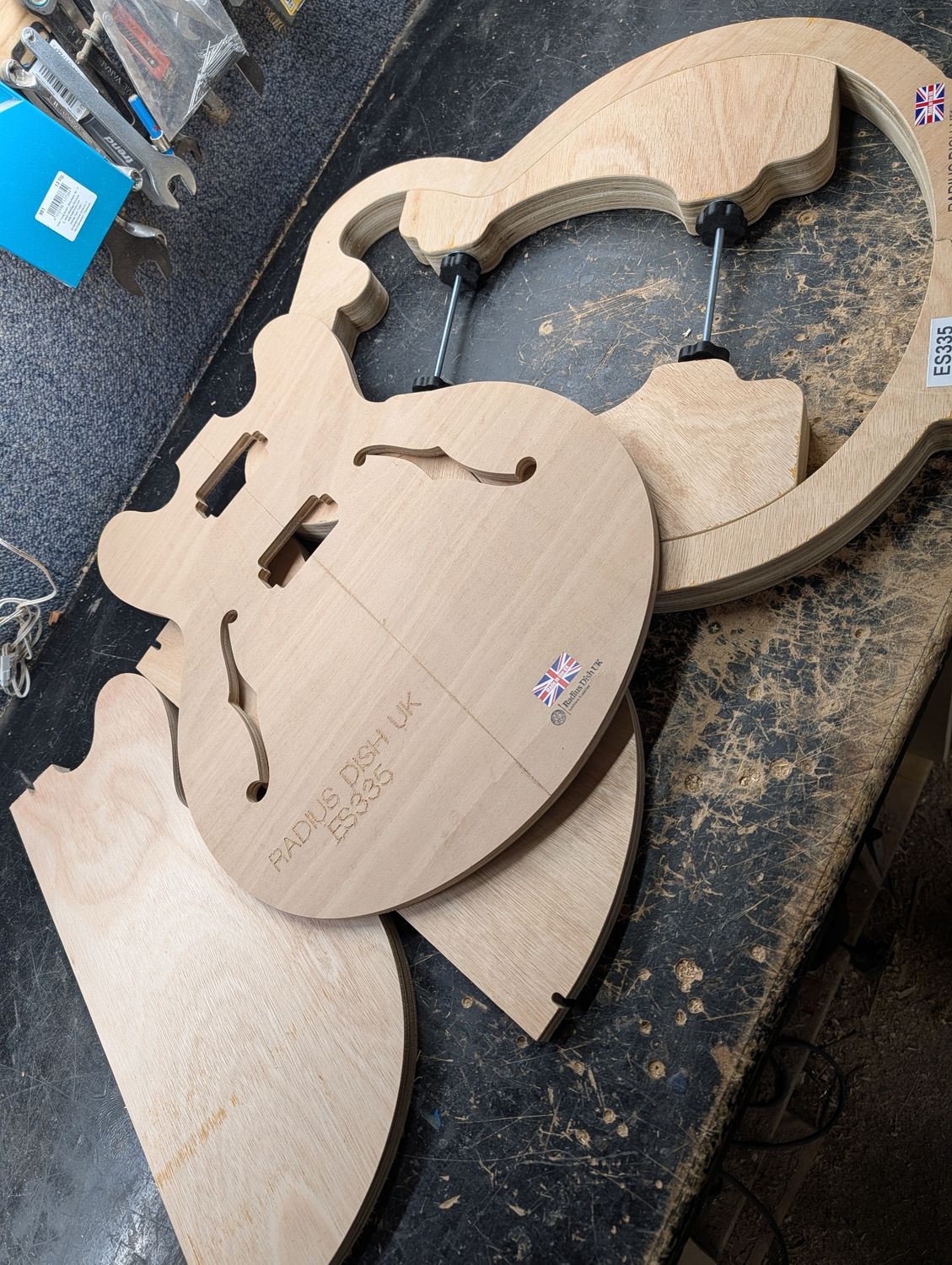 ES335 Mould, Soundboard Template and Bending Profiles 12301