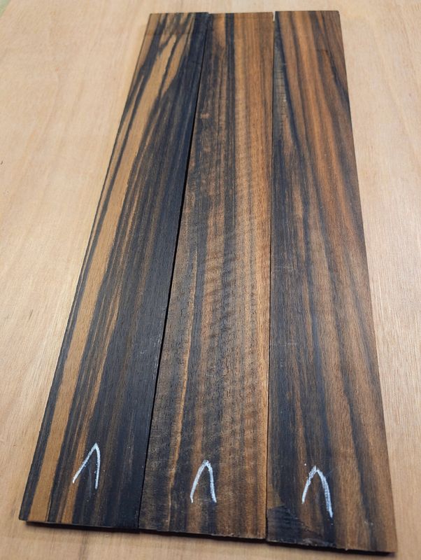 x3 Stripped and Curly Ebony Fingerboards Deal No1