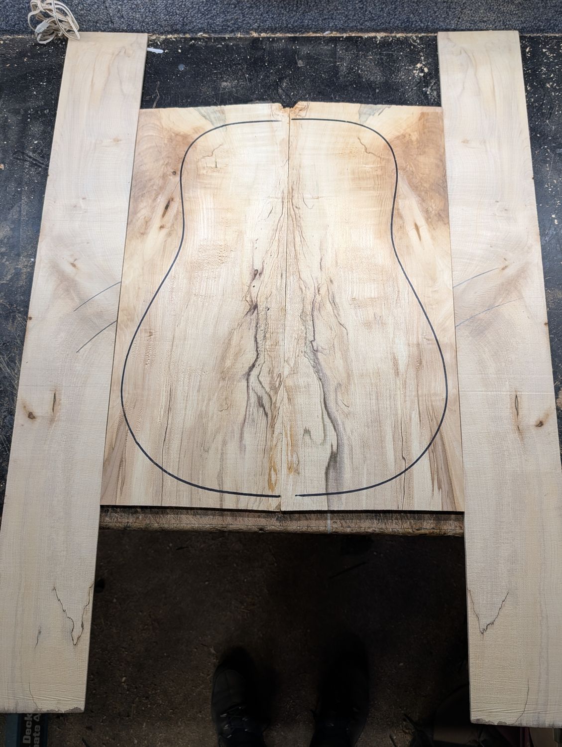 British Spalted Sycamore Back and Sides 12306