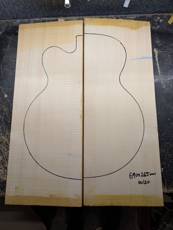 European Spruce Archtop Wedges Soundboard 12312