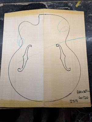 European Spruce Archtop Wedges Soundboard 12313