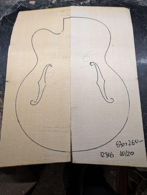 European Spruce Archtop Wedges Soundboard 12316 European Spruce Archtop Wedges Soundboard 12316