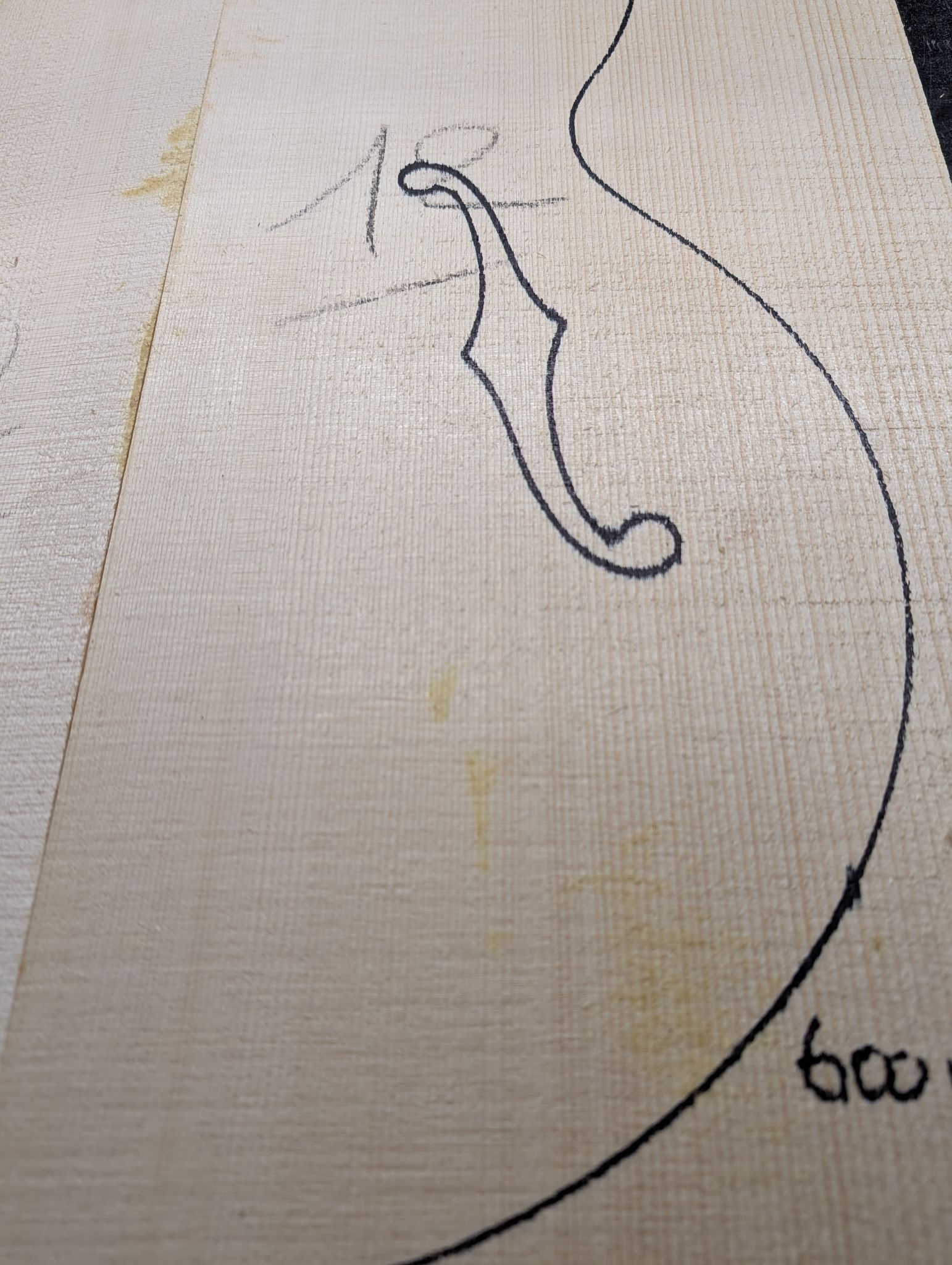 European Spruce Archtop Wedges Soundboard 12315