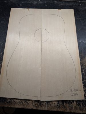 European Spruce Soundboard 12319 European Spruce Soundboard 12319