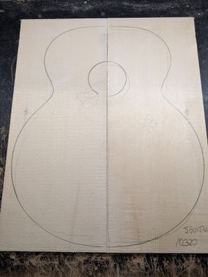 Large European Spruce Soundboard 12320 Large European Spruce Soundboard 12320