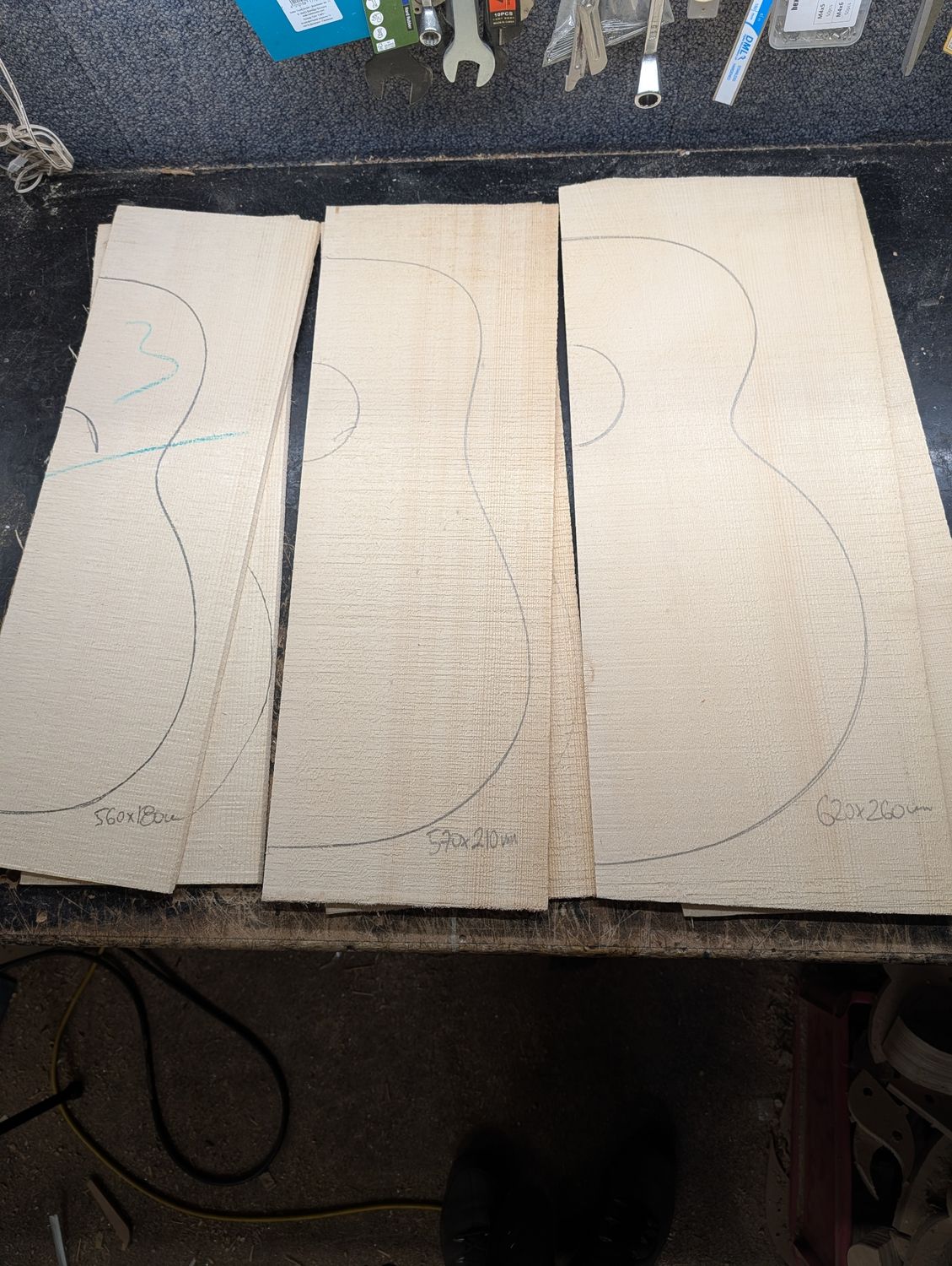 3 European Spruce Soundboards Lot 1