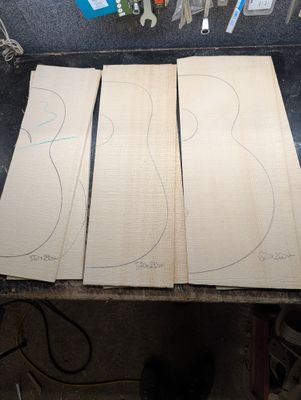 3 European Spruce Soundboards Lot 1