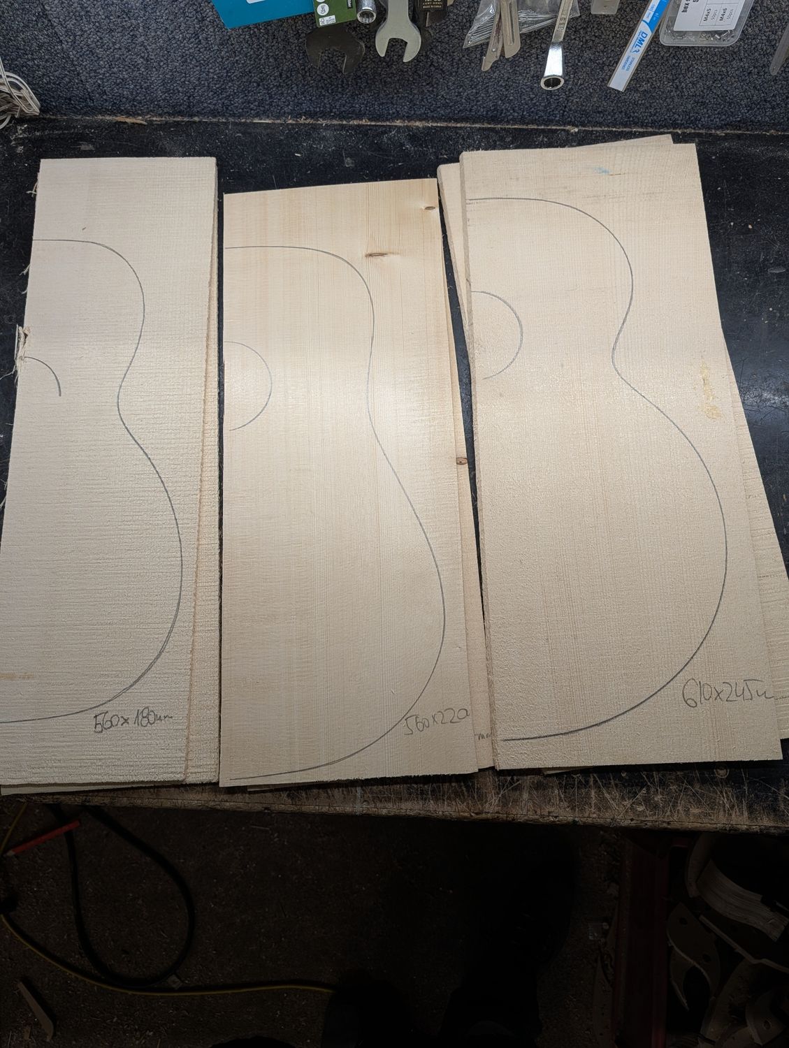3 European Spruce Soundboards Lot 2