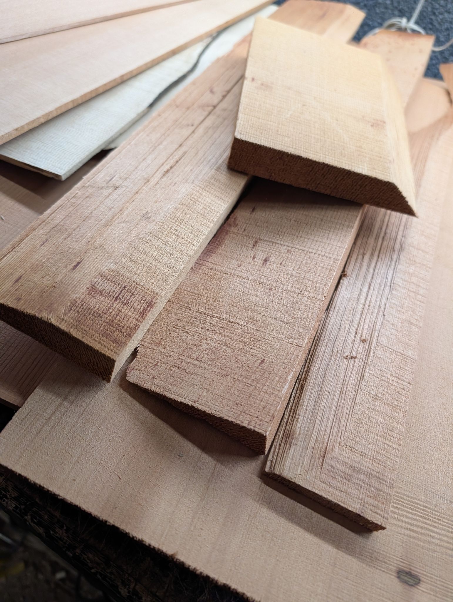 Large Box of Offcuts Soundboards Bracewood