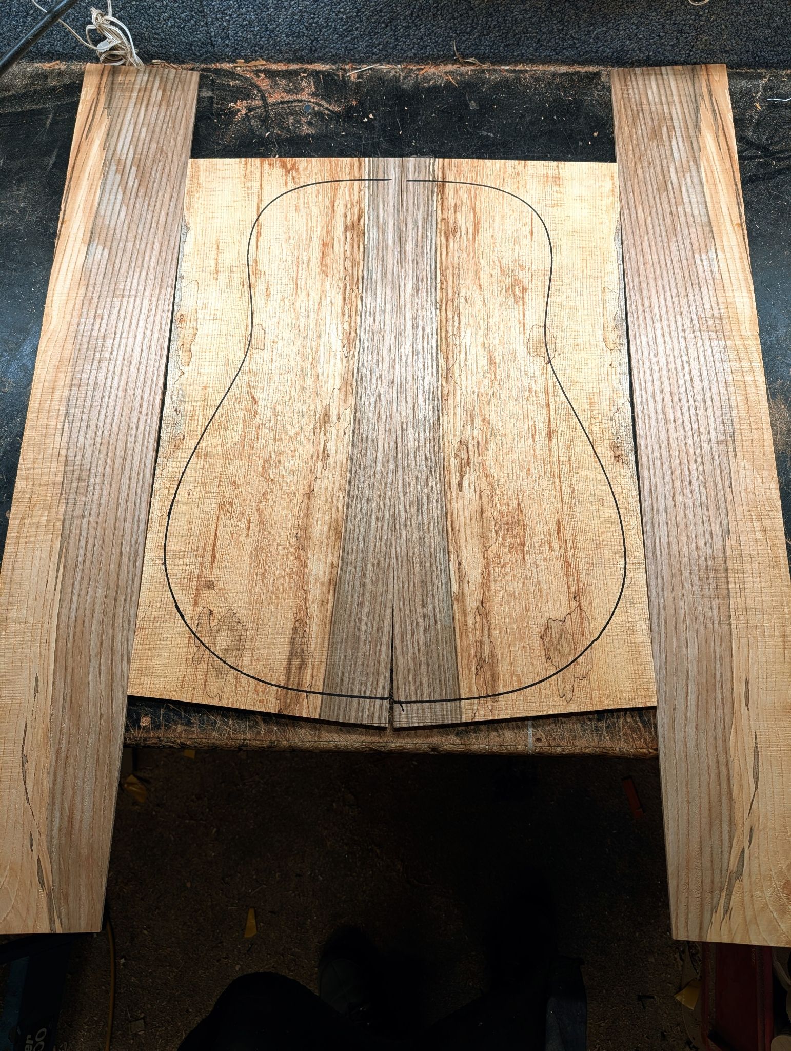 Isle of Man Spalted Ash Back and Sides