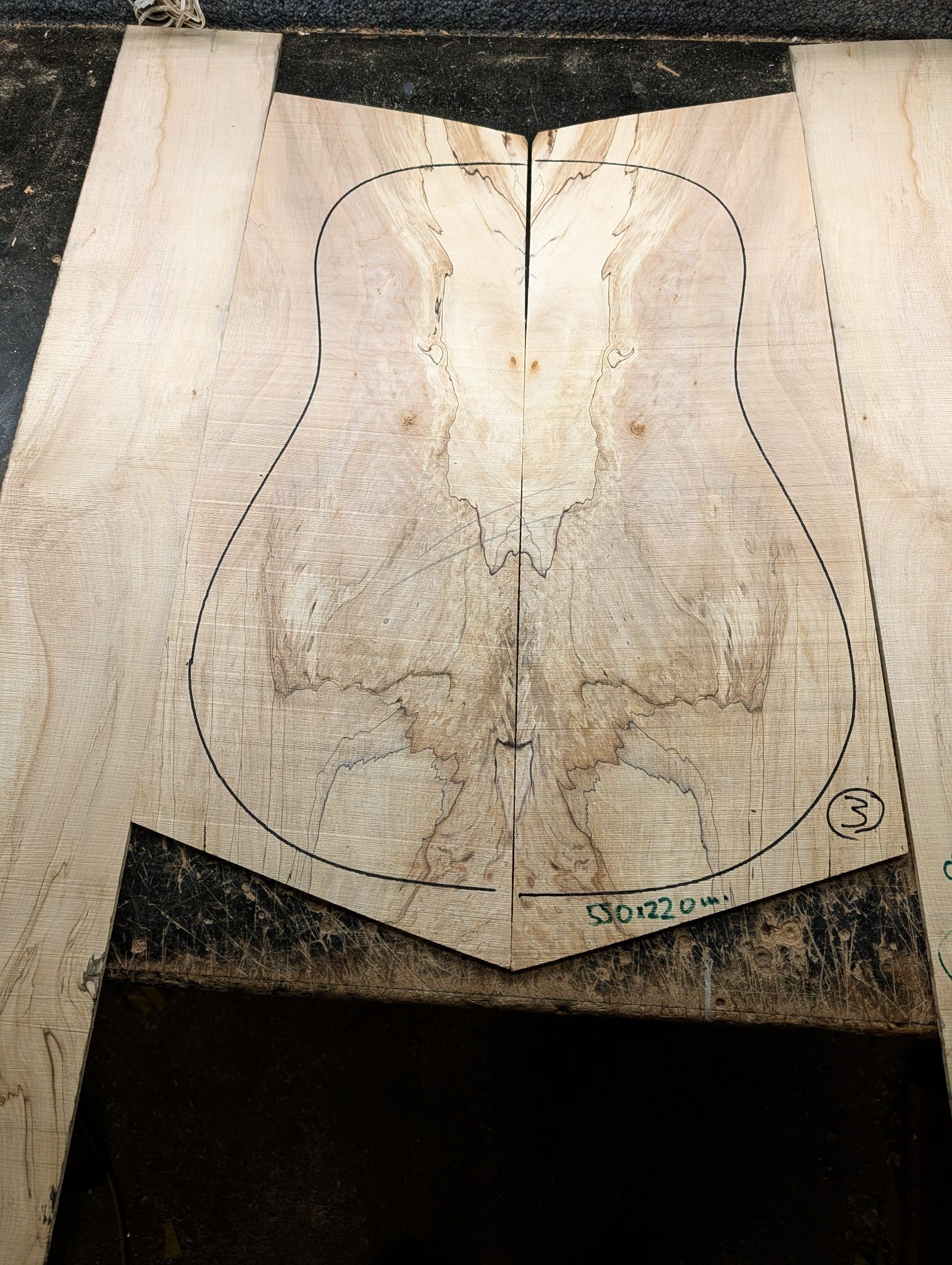 British Spalted Sycamore Back and Sides 3