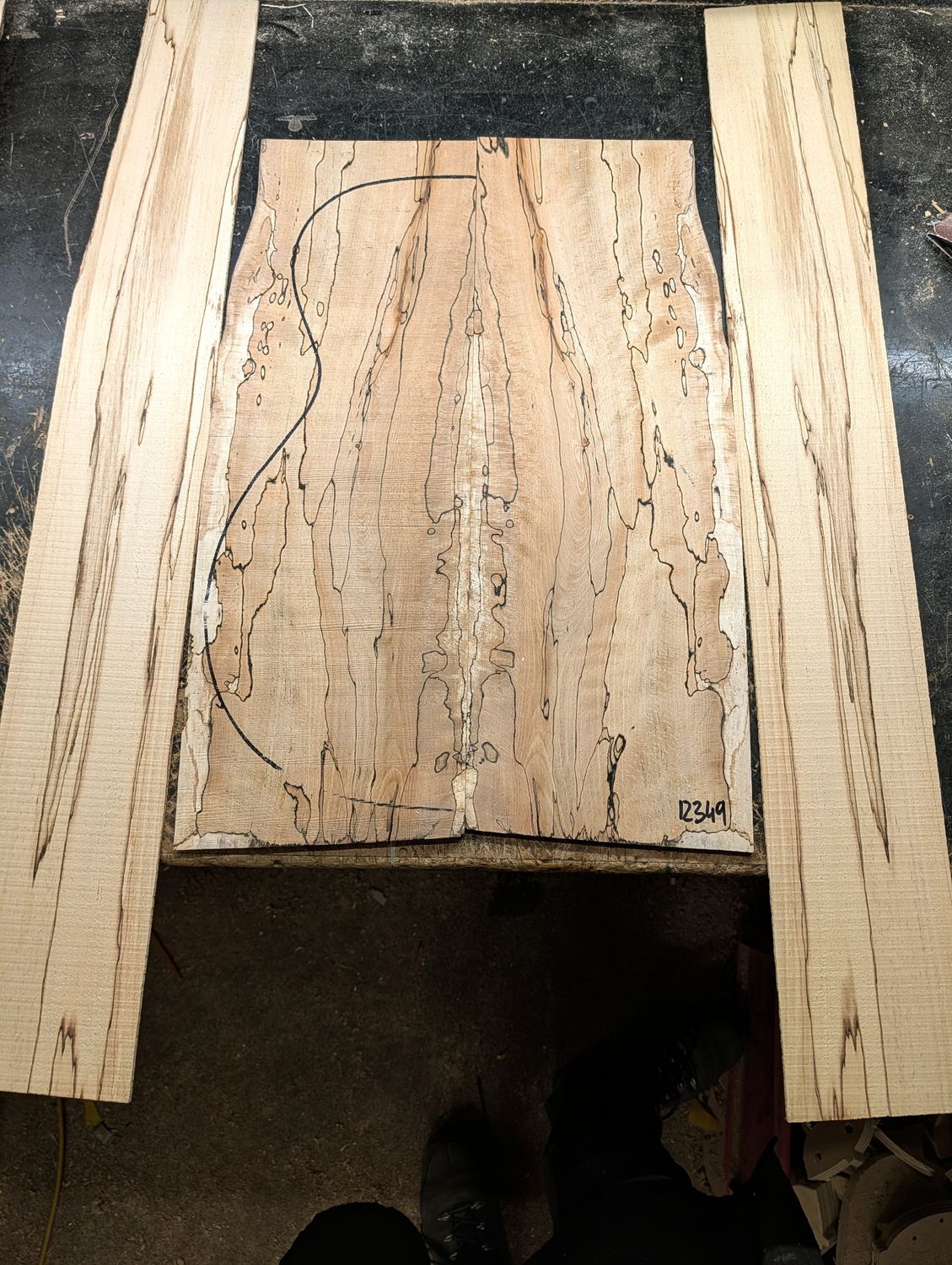 British Spalted Beech Back and Sides Set 12349