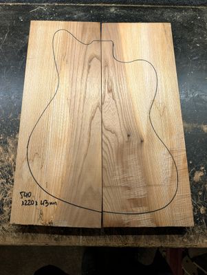 British Ash 2 Piece Body Blank British Ash 2 Piece Body Blank