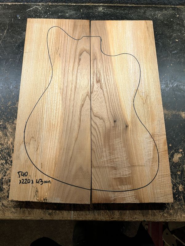 British Ash 2 Piece Body Blank British Ash 2 Piece Body Blank