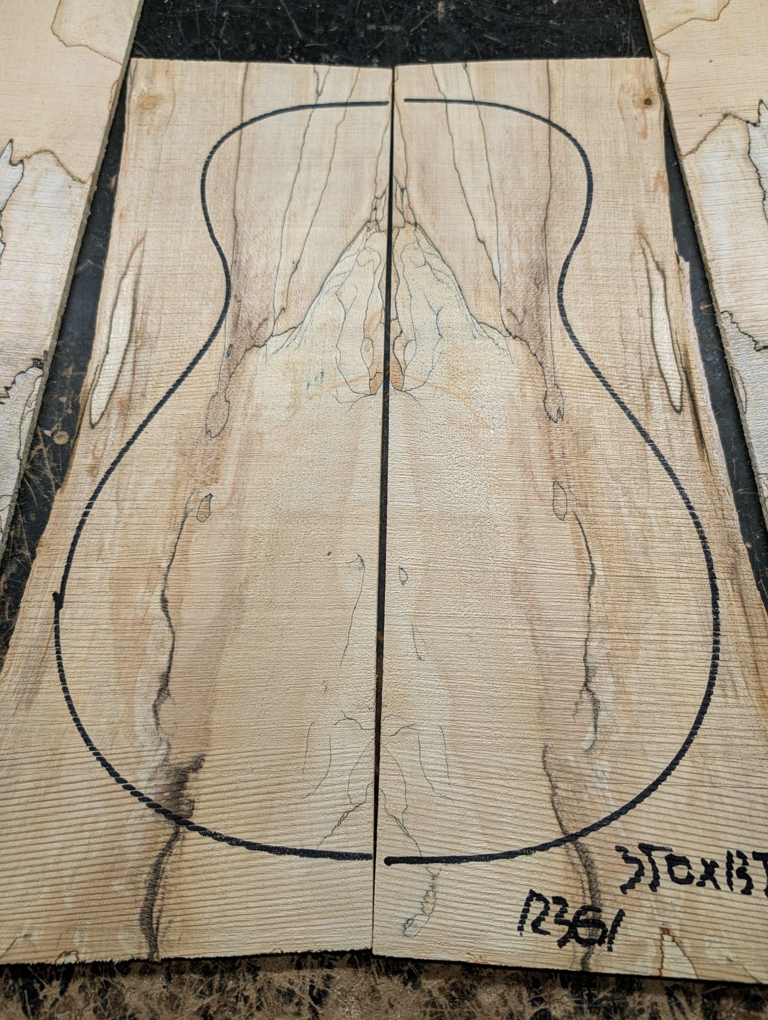 British Spalted Sycamore Back and Sides Tenor/Concert Ukulele 12361