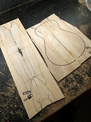 British Spalted Sycamore Back and Sides Concert Ukulele 12362