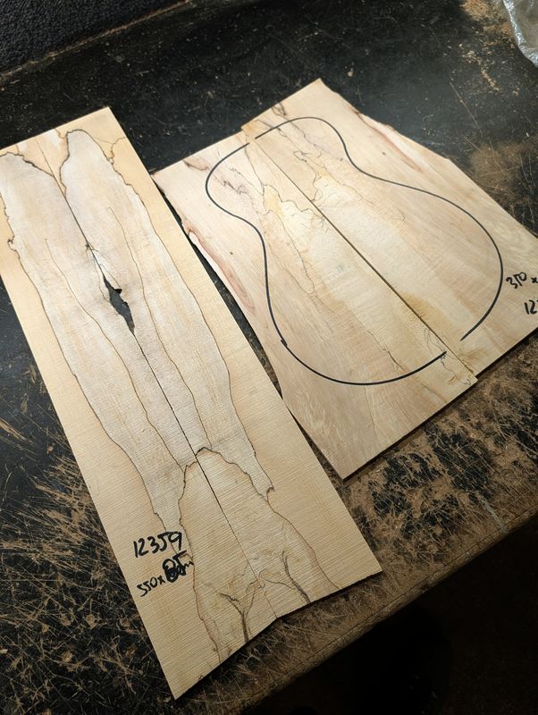 British Spalted Sycamore Back and Sides Concert Ukulele 12362