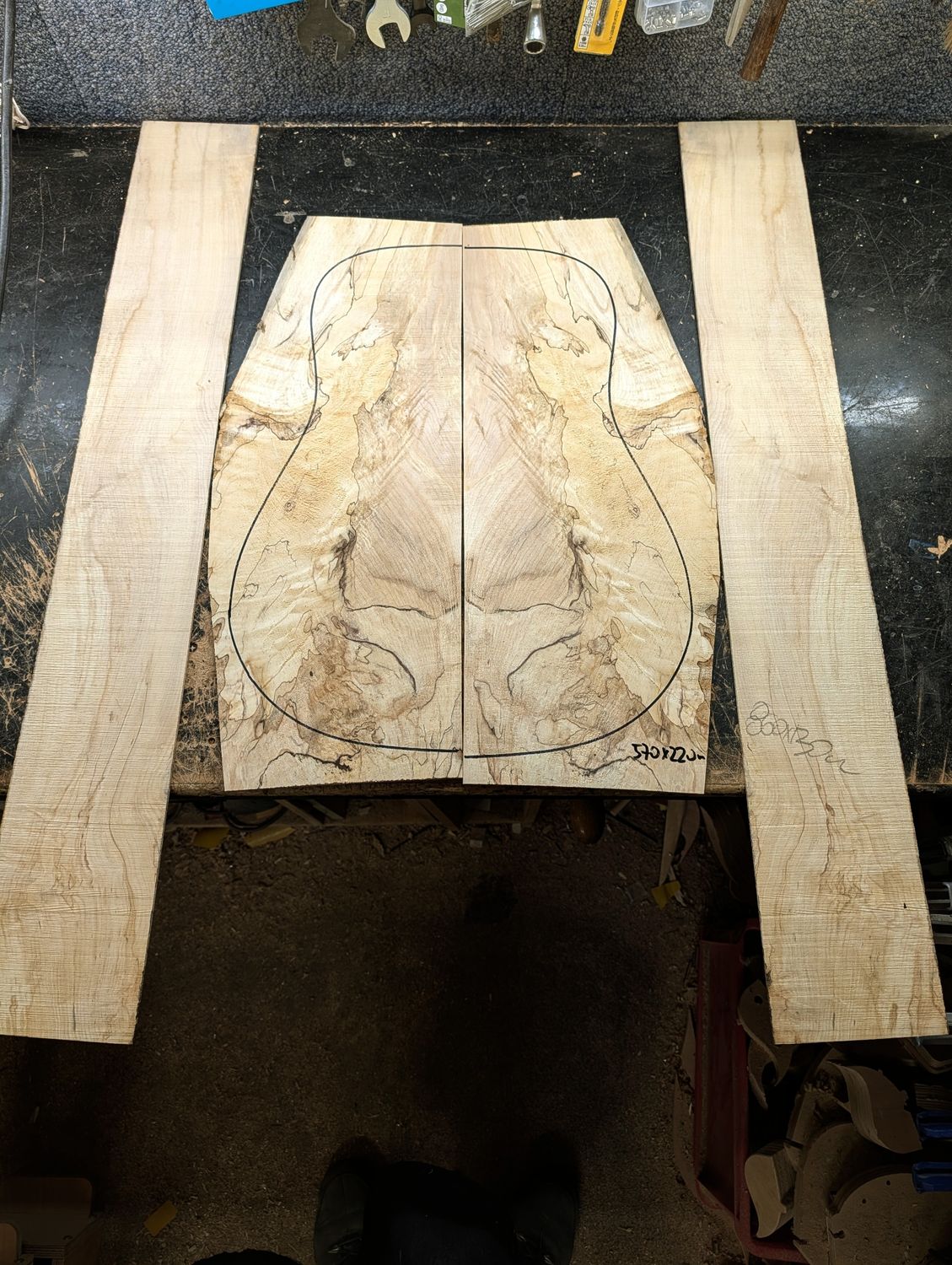 British Spalted Sycamore Back and Sides 12365