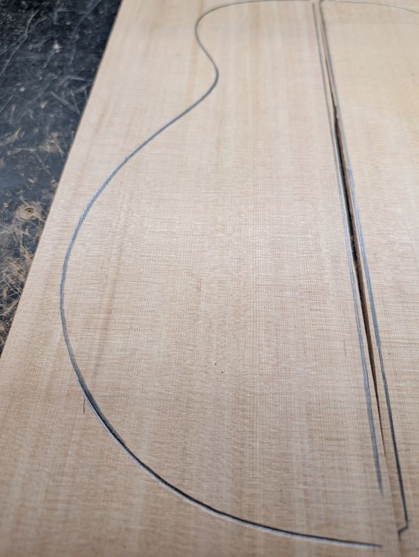 Sitka Spruce AAA Baritone Ukulele Soundboard 12370