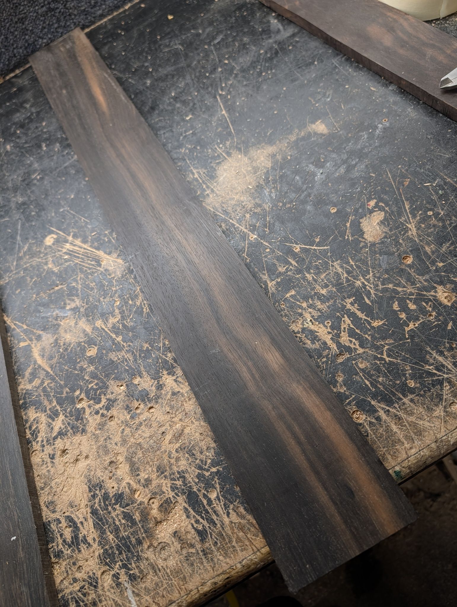 African Ebony Bass Fingerboard Blank 12375