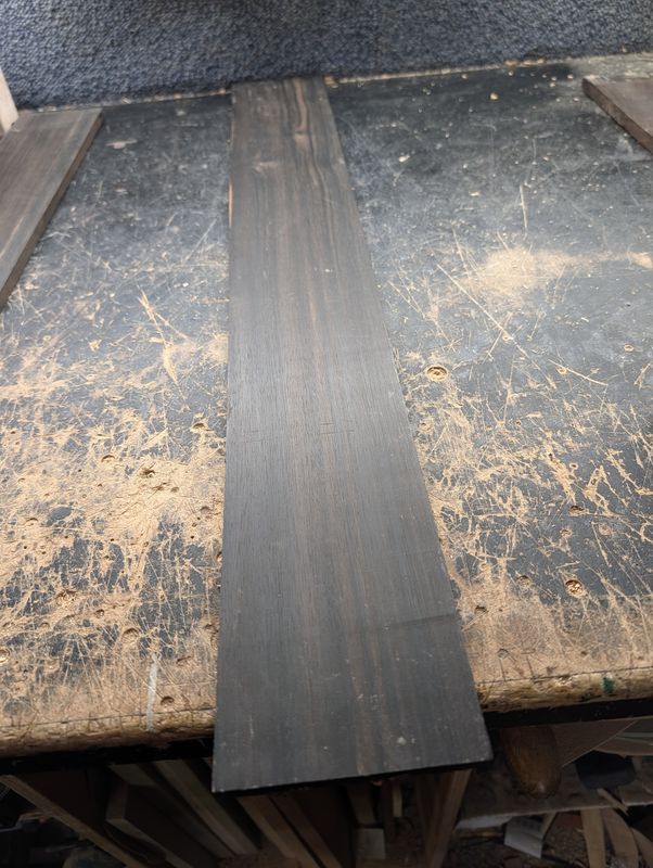 African Ebony Bass Fingerboard Blank 12376