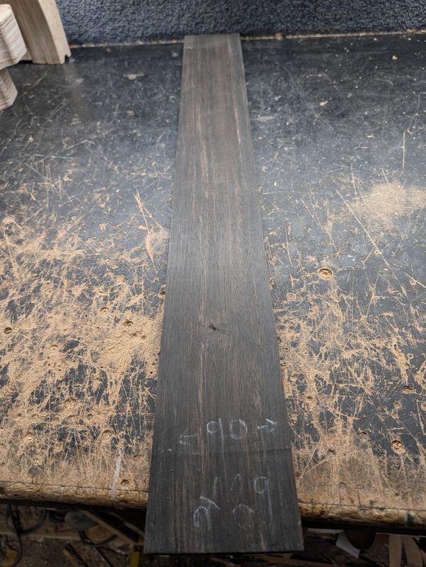 African Ebony Bass Fingerboard Blank 12377
