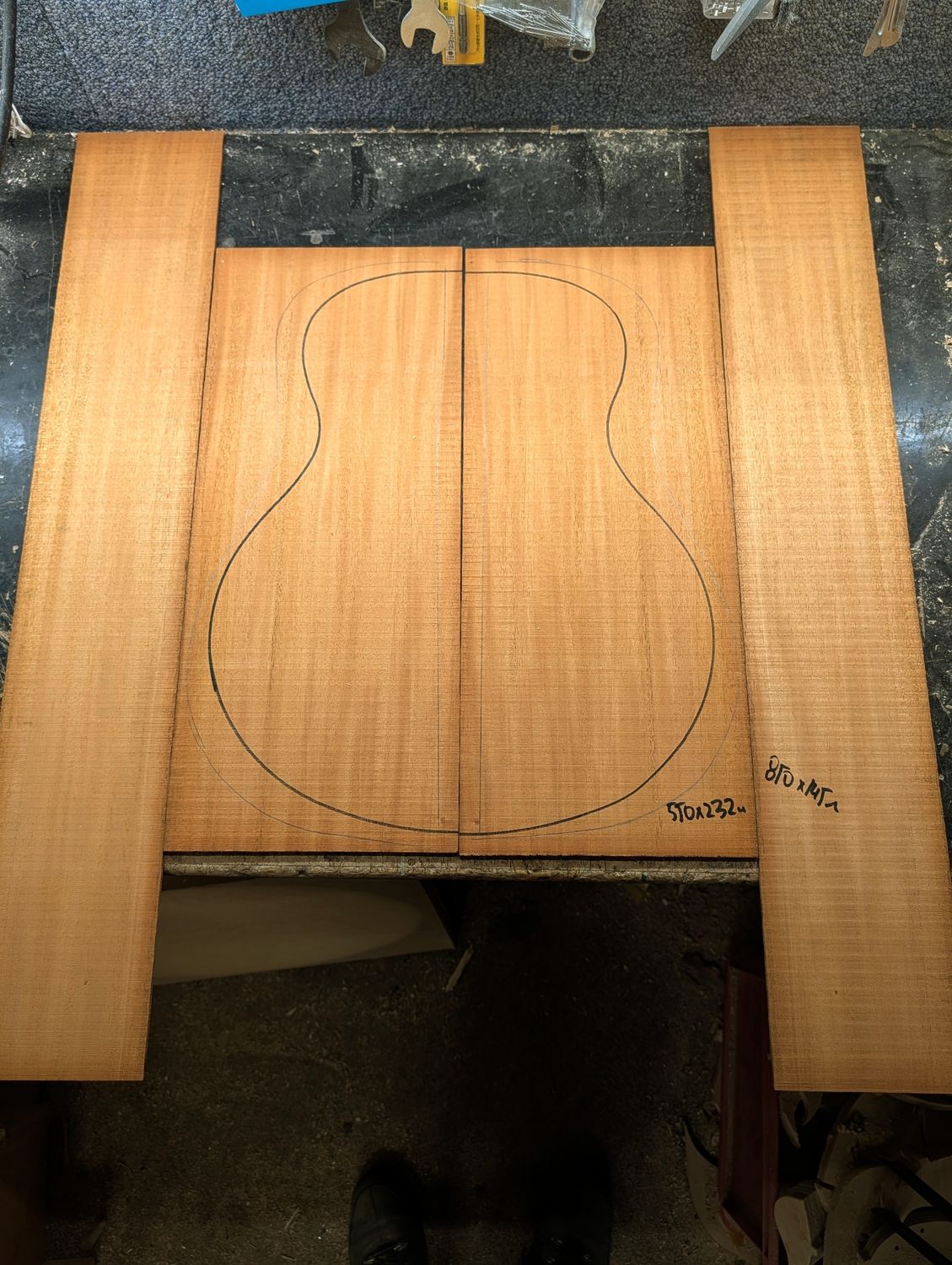 Large Indian Mahogany Back and Sides Set 12382