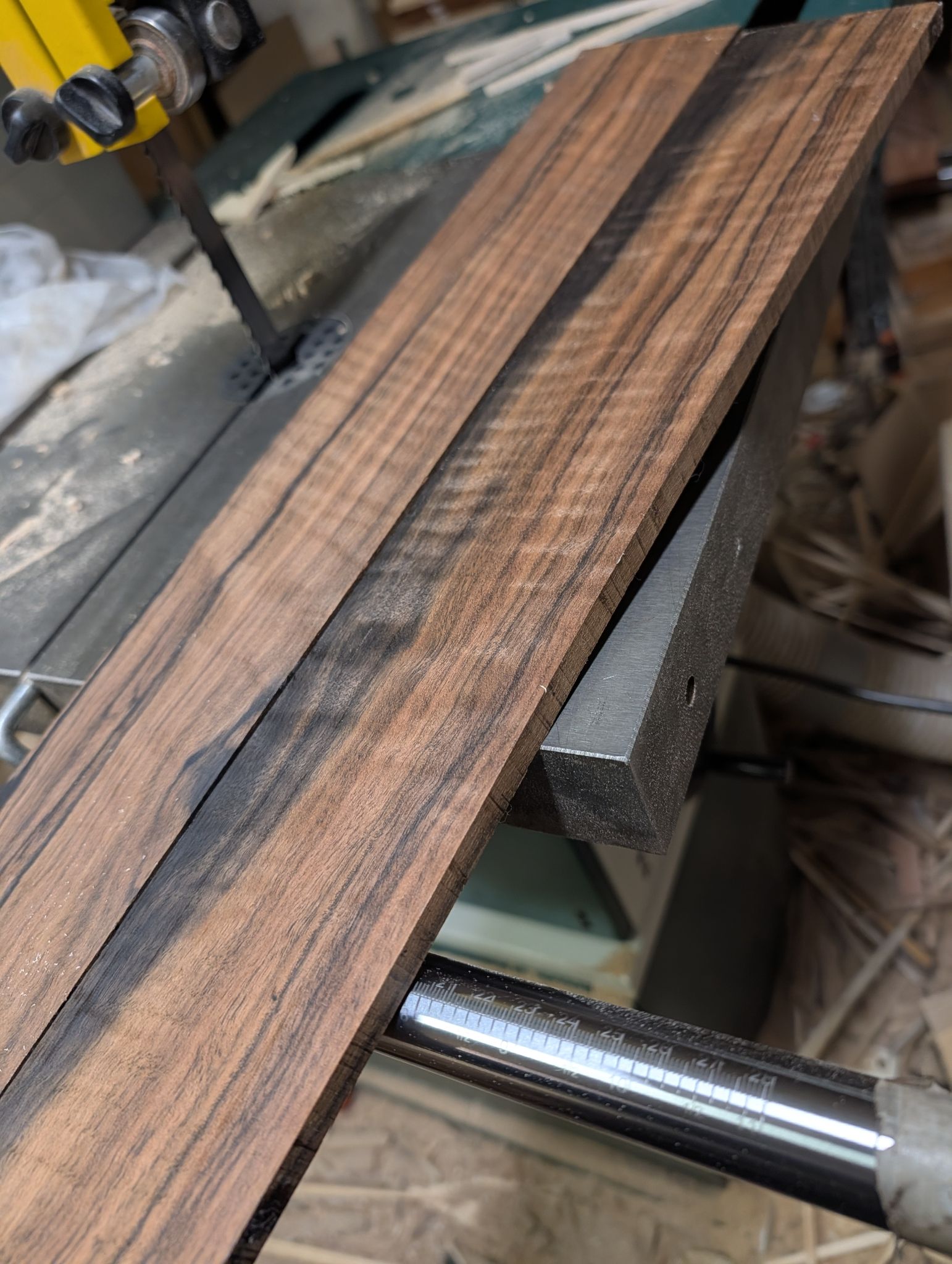 Curly Ebony Bookmatched Fingerboard Blanks 12386