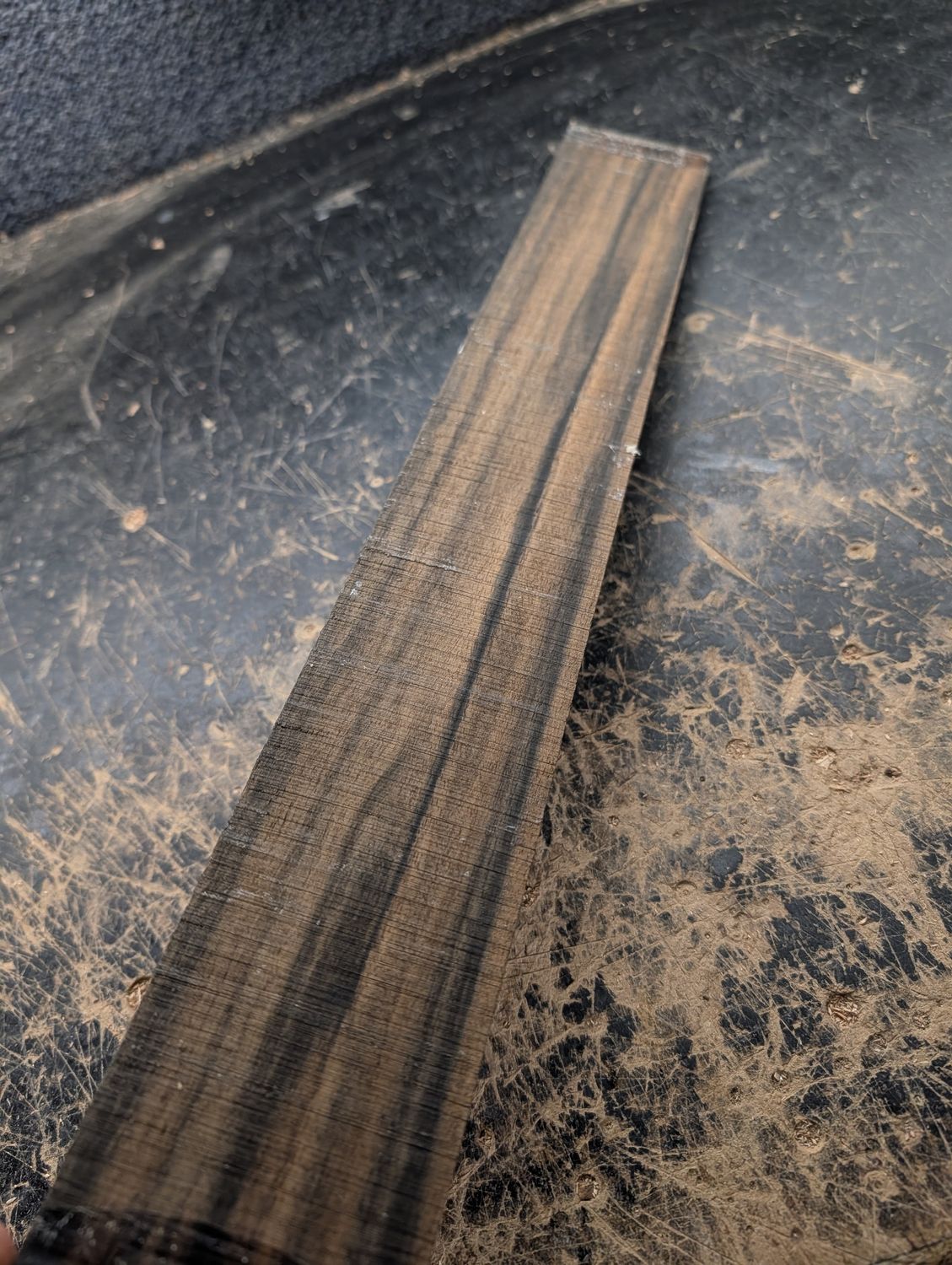 Stripped African Ebony Fingerboard Blank 12385