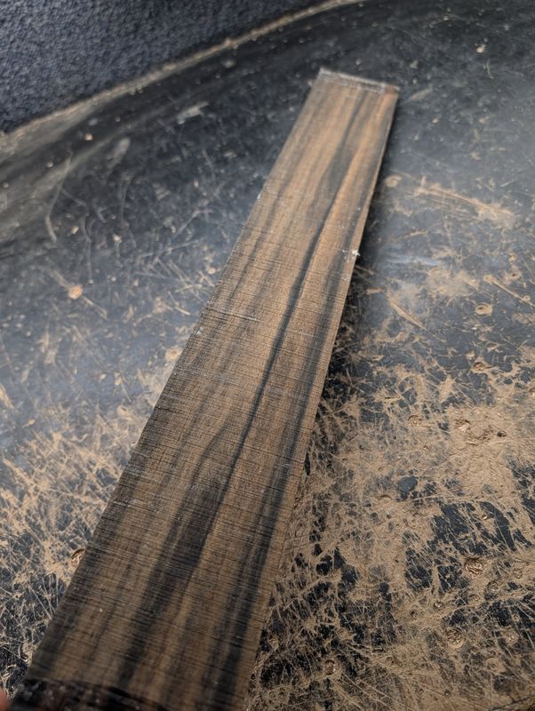 Stripped African Ebony Fingerboard Blank 12385