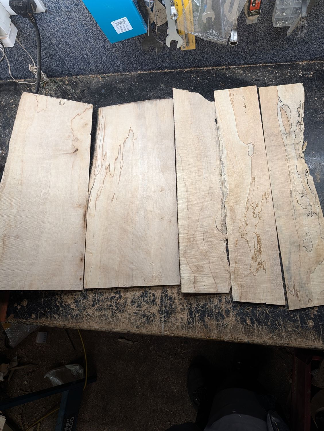 Spalted Sycamore Offcuts Veneers 12387