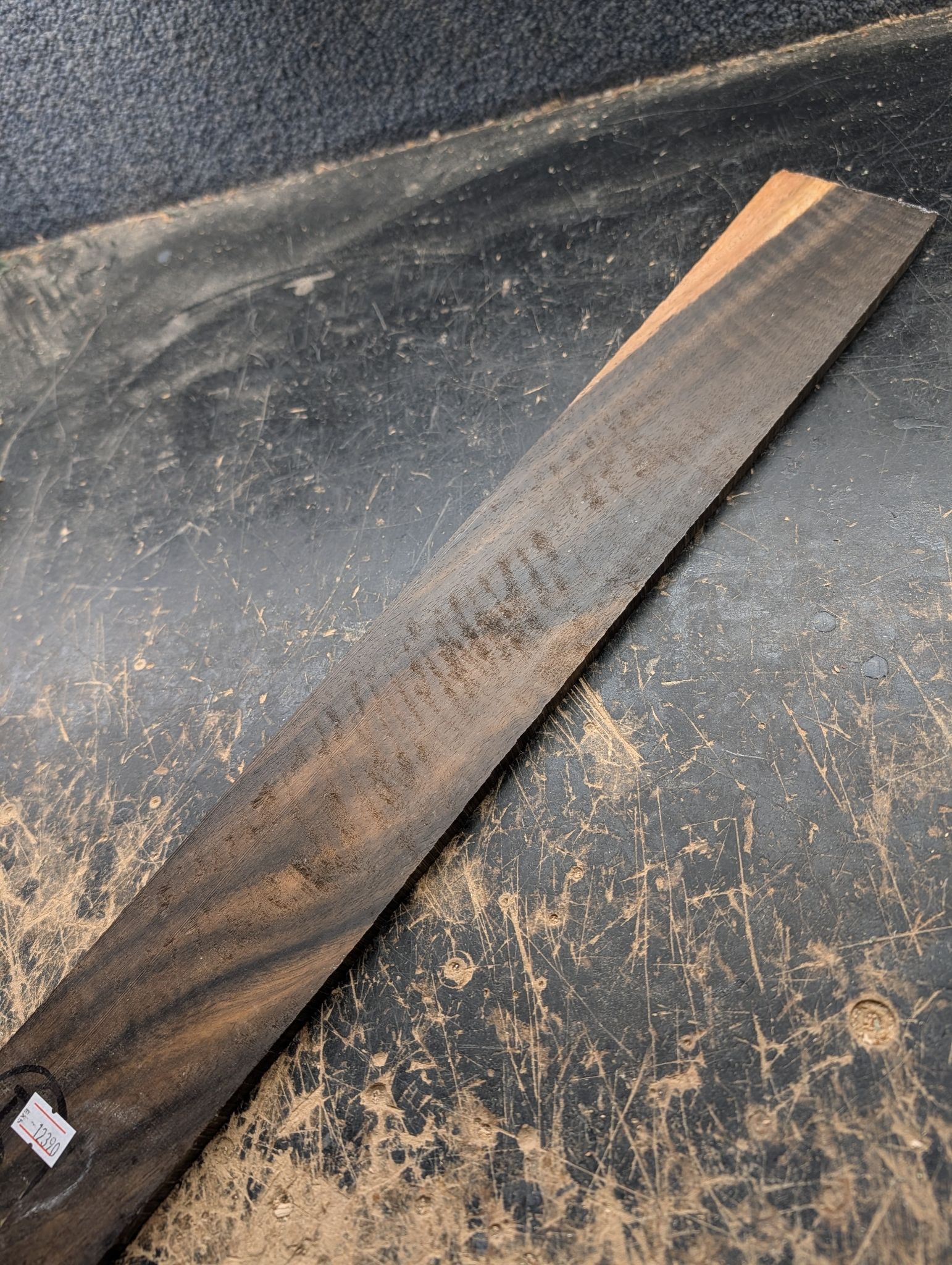Curly Ebony Fingerboard Blank 12390