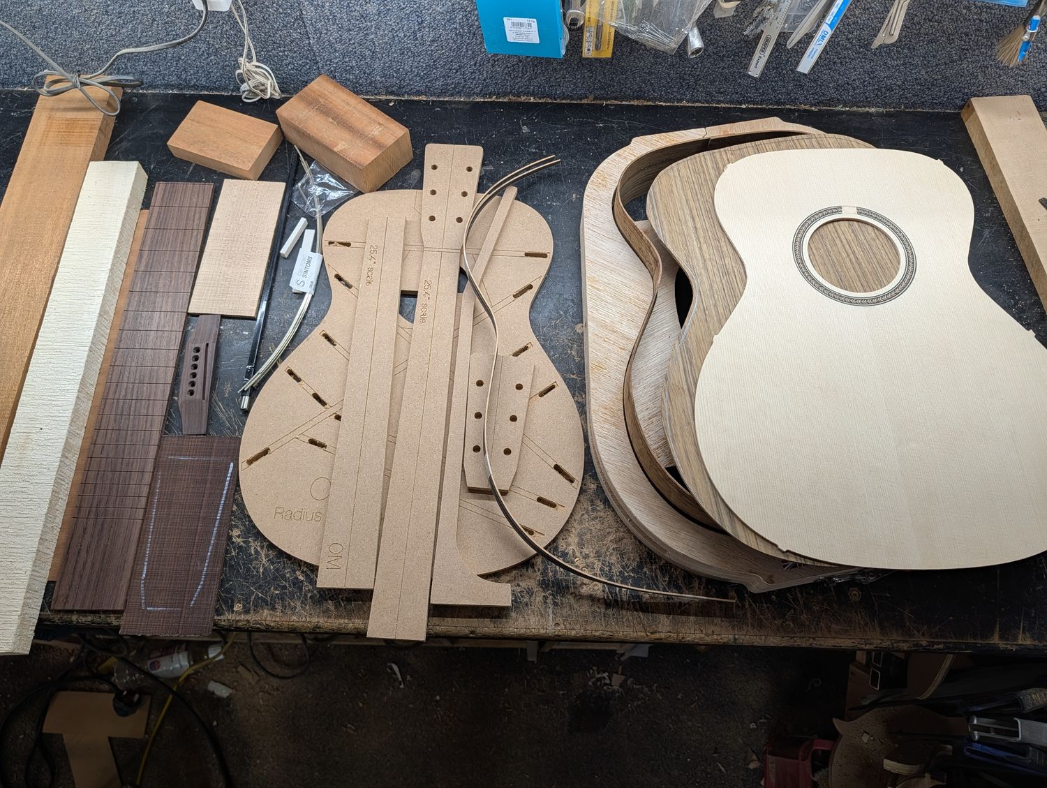 OM Guitar Making Kit Tonewood, Jigs and Plan 12415